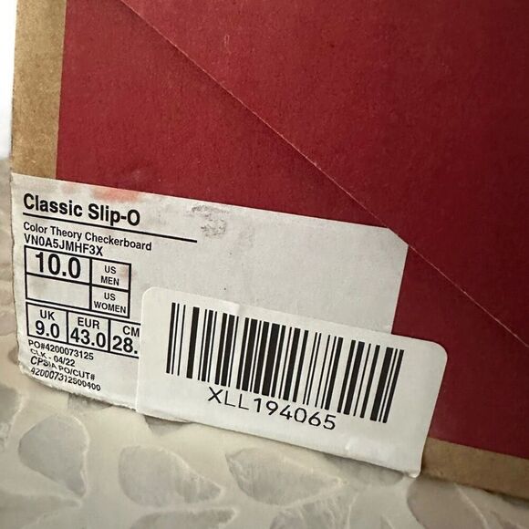 Vans Slip-On Color Theory Checkerboard Men’s 10 Women’s 12 NIB Skate Shoes - Picture 10 of 11